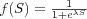 f(S) = \frac{1}{1 + e^{\lambda S}}